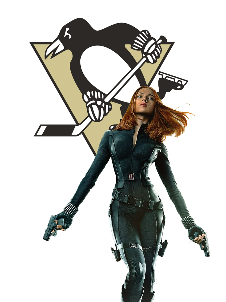 Pittsburgh Penguins Black Widow Logo vinyl decal